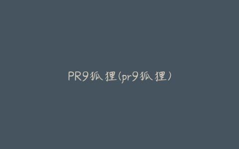 PR9狐狸(pr9狐狸)