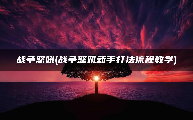 战争怒吼(战争怒吼新手打法流程教学)